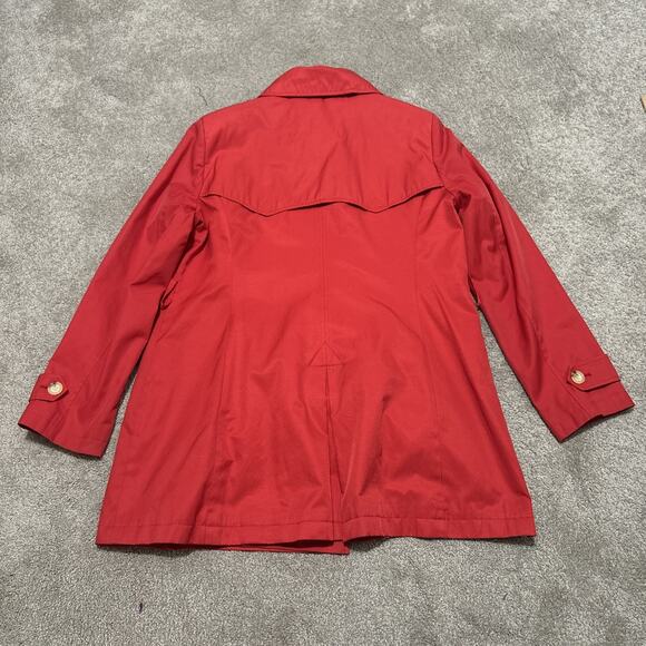 Lauren Ralph Lauren Red Nautical Pea Coat Jacket Anchor Buttons Size XL - Picture 5 of 5